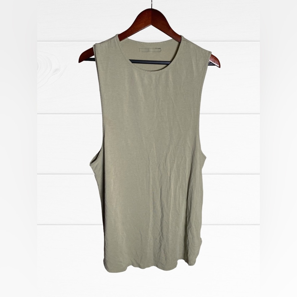 Alphalete Mens Cutoff Tank Top Large Color Green Athletic Wear